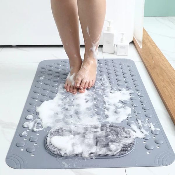 Soft bathroom foot scrub mat